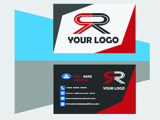 Corporate business card.Red and white multiple colour modern business card template.vector illustrator design