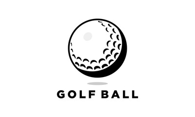 Golf ball illustration vector logo