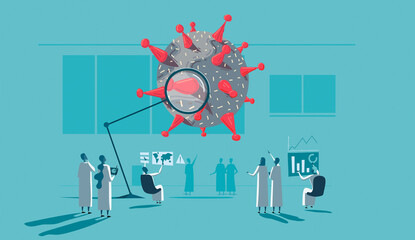 Scientists studying coronavirus