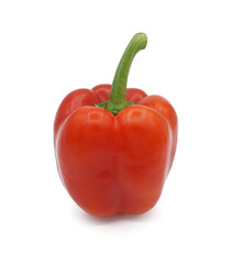 Fresh red sweet pepper or bell pepper, Spice seasoning, Ingredients for spicy food, Isolated on white background, Cut out with clipping path