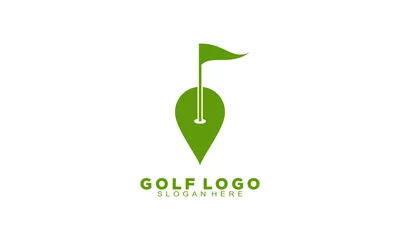 Foto op Canvas Simple modern golf logo © nura