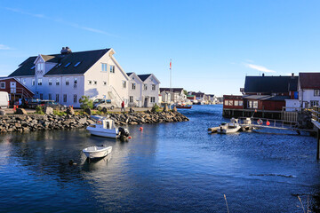 Fototapeta na wymiar Old fishing village - Henningsvær -Lofoten,Nordland county,Norway,scandinavia,Europe