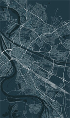 map of the city of Mannheim, Germany