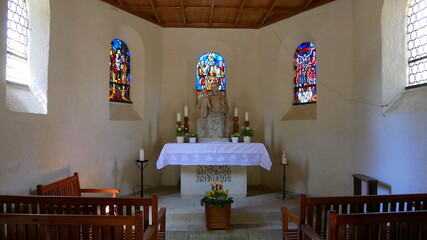 Innenansicht der Marienkapelle bei Rottenburg-Oberndorf