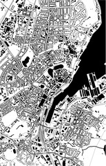 map of the city of of Kiel, Germany