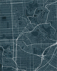 map of the city of San Francisco, USA