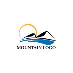 mountain logo vector illustration concept, icon, element, and template for company