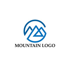 mountain logo vector illustration concept, icon, element, and template for company