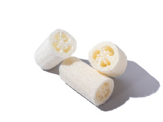 Loofah natural zero waste plant sponge for washing and scrubbing. Isolated on white background - 430957835