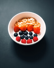bowl of cereal with berries