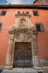 Naklejka premium Detail of a stately home in the city of Cuenca, Spain
