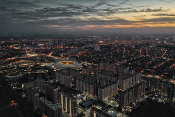 Obraz premium view from the top of the park of Krasnodar. Galitskogo park