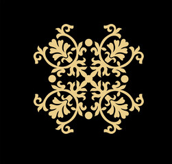 Decorative elegance luxury patterns baroque gold stock illustration