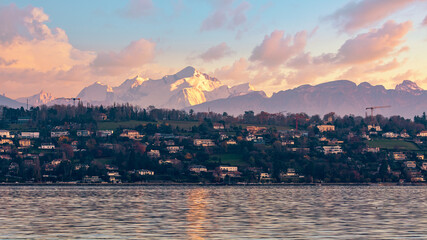 le Mont-Blanc depuis Chambésy plage
