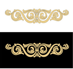 Decorative elegance luxury patterns baroque gold stock illustration