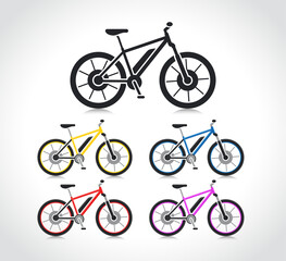 electric bike icon flat design