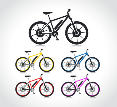 electric bike icon flat design