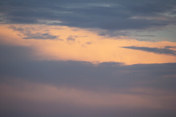 Sky with clouds before sunset. Texture. Background. Place for an inscription.