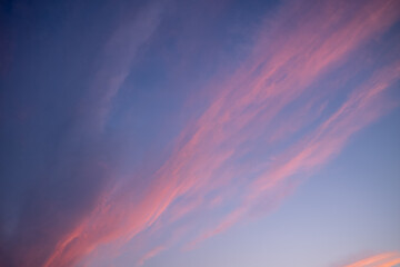Fototapeta na wymiar red and blue sky with clouds