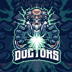 Mad doctors Mascot Logo Template
