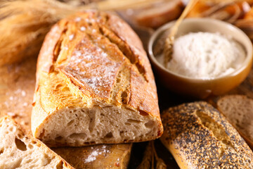 close up on fresh bread