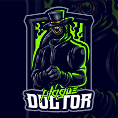 plague doctor Mascot Logo Template