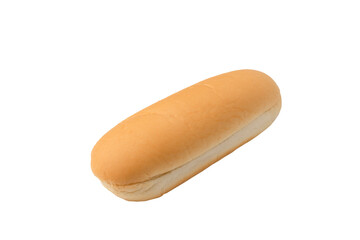 Hot dog bun isolated on white background with clipping path.