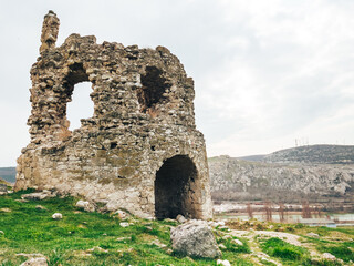 The ruins of ancient castles, the bare walls of ruined buildings.