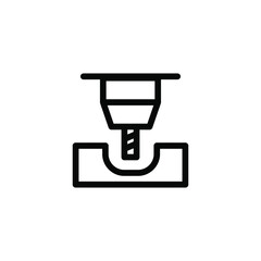 milling machine line icon vector illustration © andre