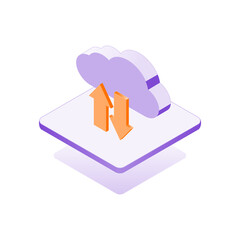 Icon  cloud, isometric design infographic