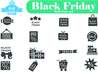 Set of Black Friday sale tag icons. EPS 10 vector Black friday design, sale, discount, advertising, marketing price tag. Clothes, furnishings, cars, food sale-01