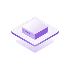 Icon smart home gateway, isometric design infographic