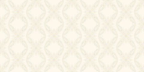 Abstract background pattern with geometric ornament on beige background, wallpaper. Seamless pattern, texture. Vector graphics