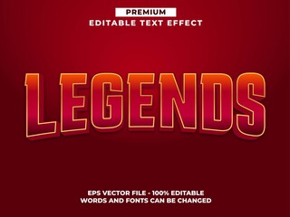 Legends Premium Editable Text Effect Font style