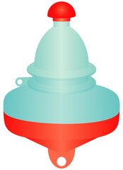 Blue lighthouse for the sea, river. Abstract art illustration