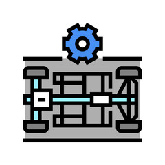 chassis selection car color icon vector. chassis selection car sign. isolated symbol illustration