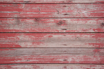 Mottled red painted old wooden board background