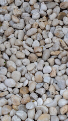 White pebble stone background or texture