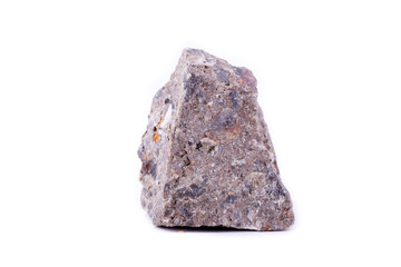 Macro minerals vanadinite stone on a white background