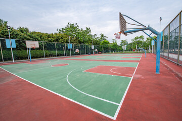 Basketball court in Nansha Children's Park, Guangzhou, China