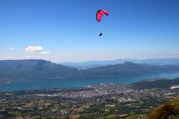 Vol au dessus du Lac du Bourget, Savoie	