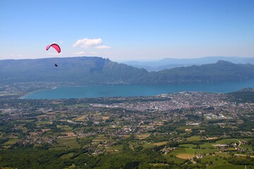 Vol au dessus du Lac du Bourget, Savoie	