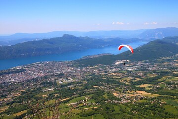 Vol au dessus du Lac du Bourget, Savoie	