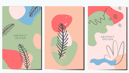 set of flowers
