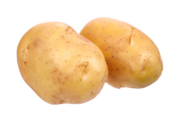 New potato isolated on white background close up