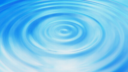 Realistic 3D illustration of the ripples on a water surface