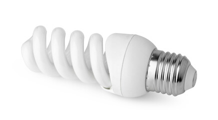 One light bulb isolated on white background
