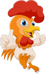 cartoon rooster thumbs up