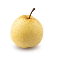 Fresh Chinese pear fruit isolated on white background with clipping path.