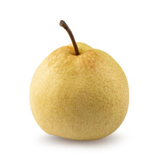 Fresh Chinese pear fruit isolated on white background with clipping path.